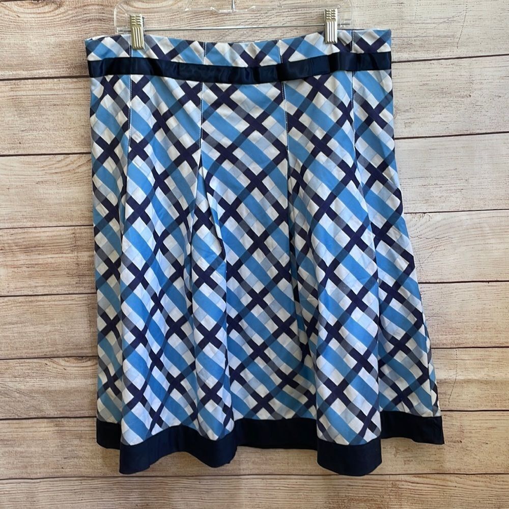 VINTAGE TOMMY HILFIGER A-LINE SKIRT IN BLUE PLAID‎